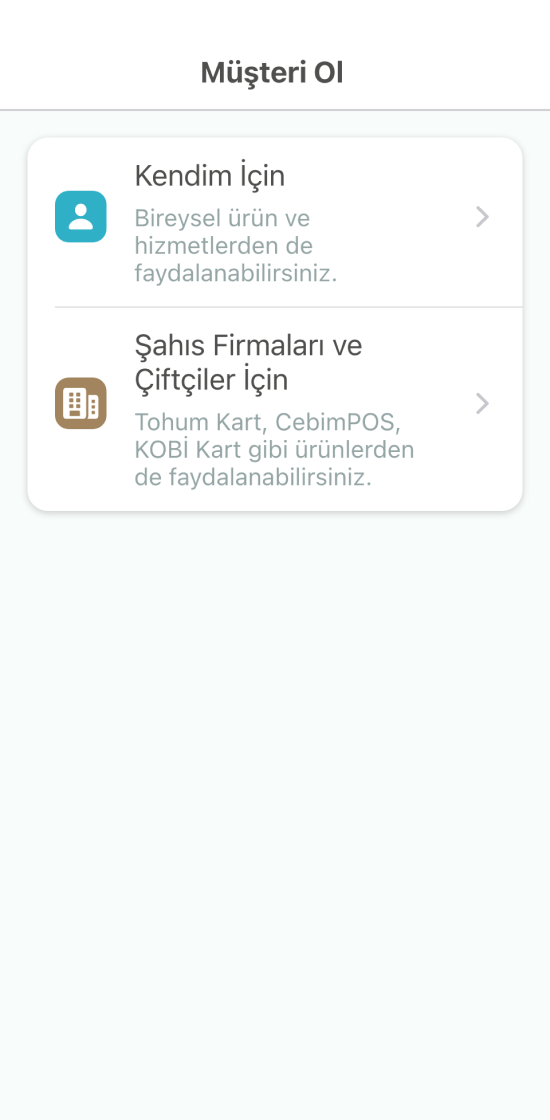 Kuveyt Türk Mobil'i indirin ve Müşteri Ol butonuna tıklayın.