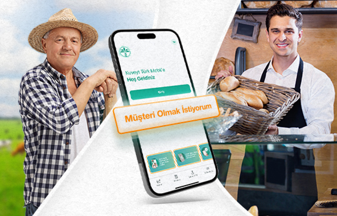 Müşteri olmak istiyorum bildirimi bulanan Kuveyt Türk Mobil uygulaması