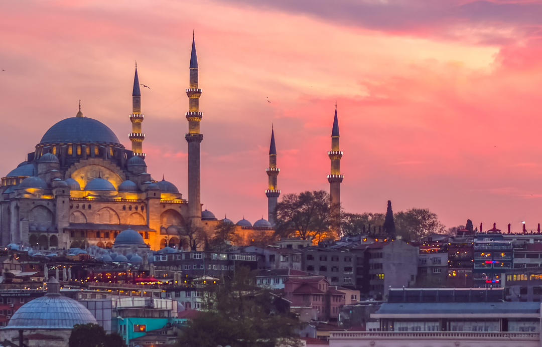 İstanbulda bir cami manzarası
