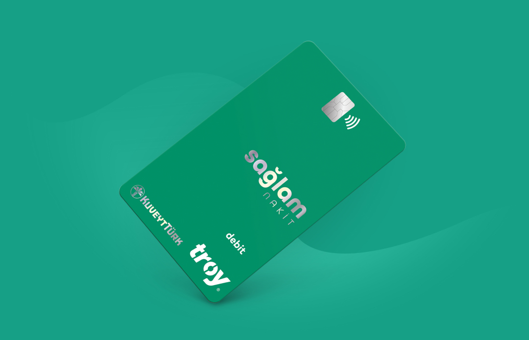 Green Kuveyt Turk Saglam contactless debit card