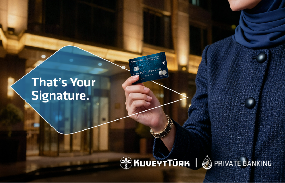 woman holding a private banking World Elite card