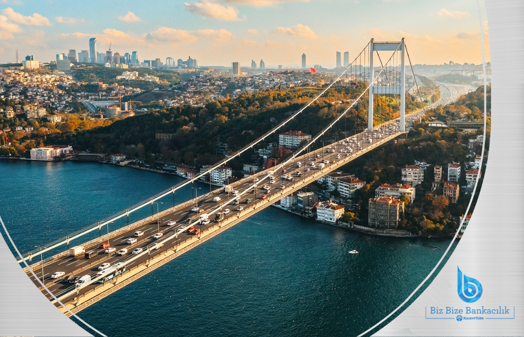 crossing the bridge on the bosphorus in Istanbul