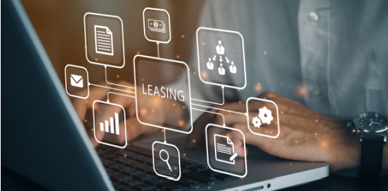 Dizüstü bilgisayarda leasing işlemleri ve finansal simgeler
