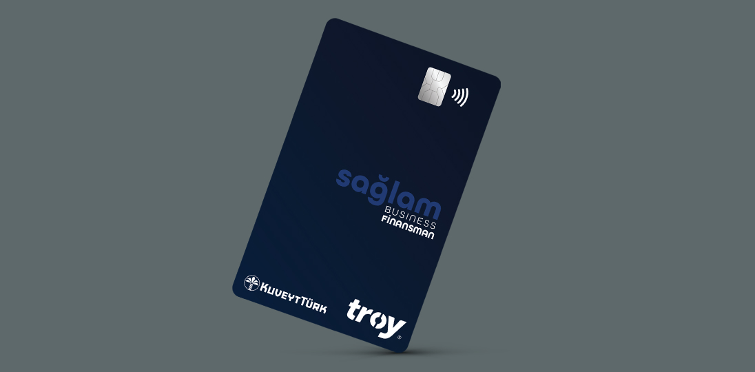 Gri zemin üzerinde Sağlam Business Finansman Kart
