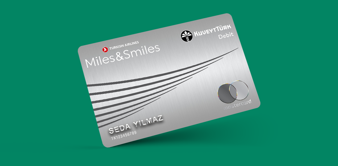 Kuveyt Turk Miles Smiles debit mastercard with turkısh airlines branding 