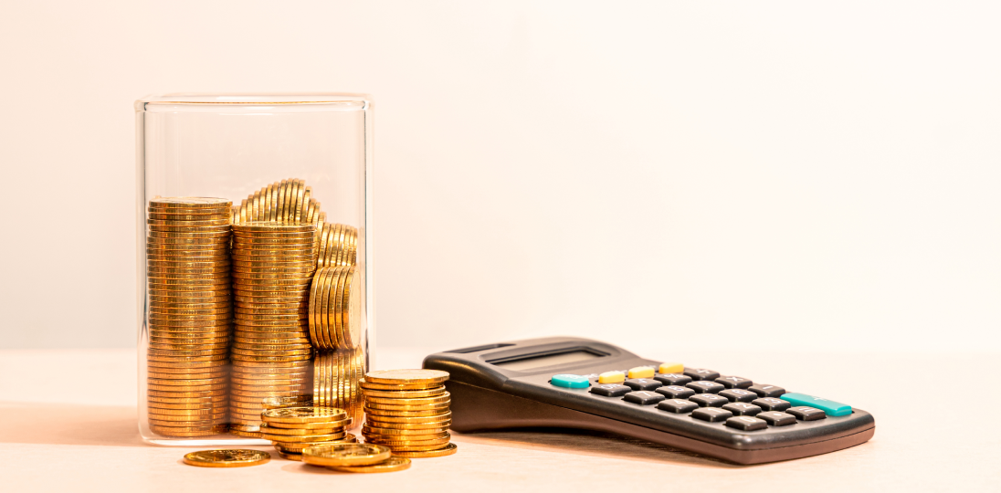 calculator and money for tax advantage