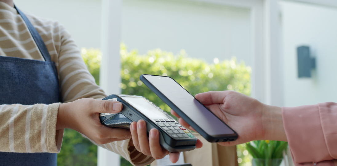 the customer who pays with a pos device
