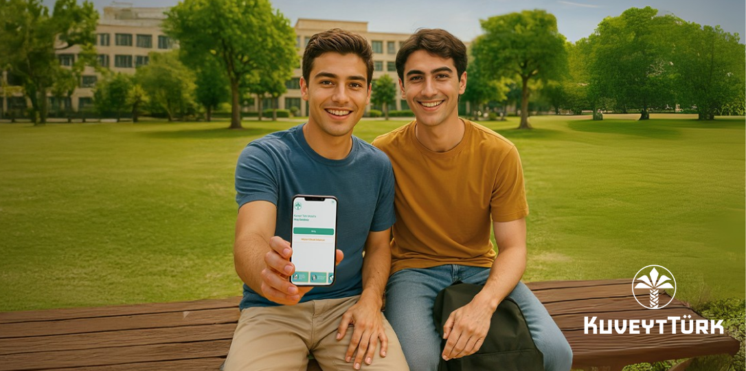 two male university students sitting on campus